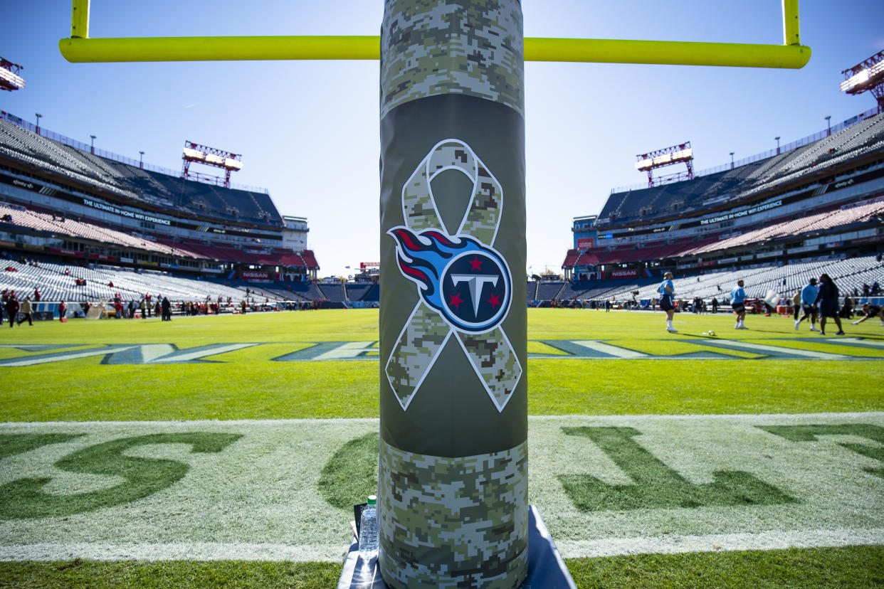 The Titans' game in Week 4 was postponed this week due to a COVID-19 outbreak. (Photo by Brett Carlsen/Getty Images)