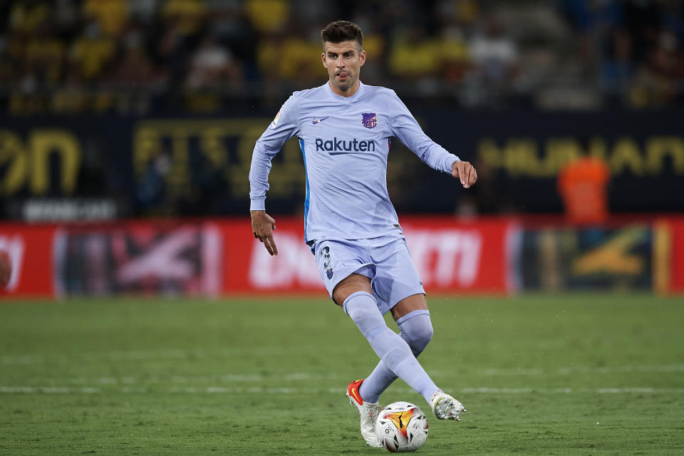 Gerard Piqué durante el partido ante el Cádiz. (Foto: Jose Breton / Pics Action / NurPhoto / Getty Images).