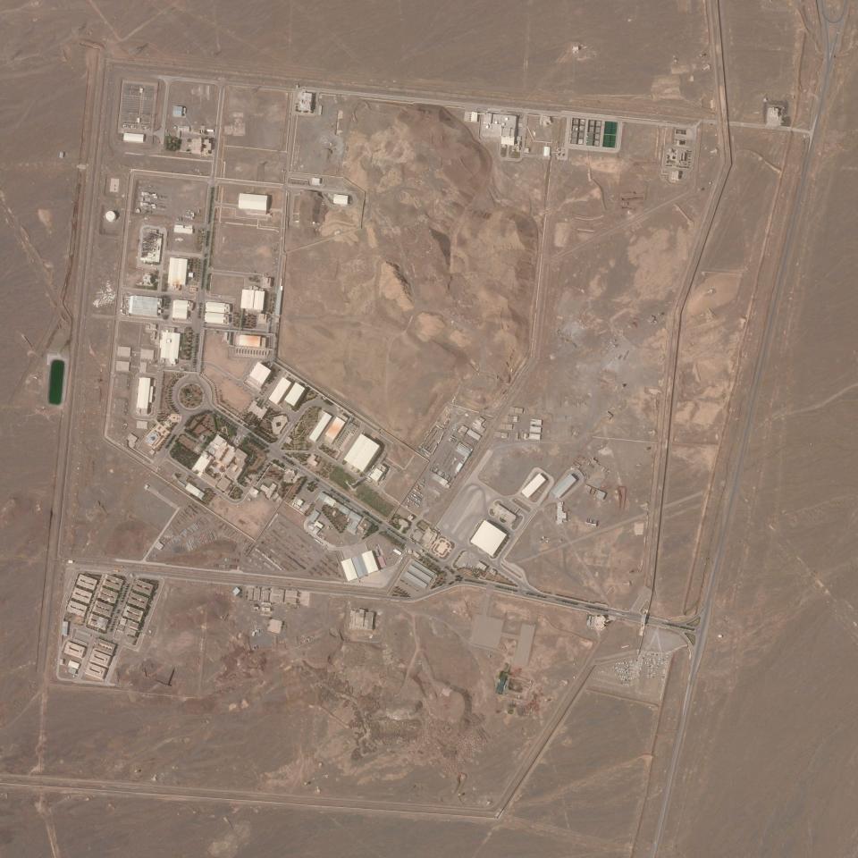 A satellite photo in April 2021 showing Iran's Natanz nuclear facility in Isfahan province - Planet Labs Inc. /AP