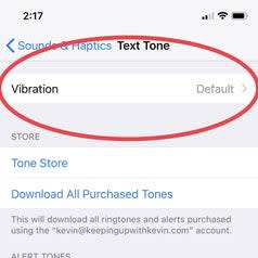 To make a custom vibration, head into Settings and tap Sounds & Haptics. Once you're in there, select the Sound and Vibration Patterns you want to change. For this example, we'll go with Ringtone. At the top, you'll see Vibration.Toward the bottom, you'll see under Custom the Create New Vibration option. Follow the onscreen instructions, and you can create a vibration pattern of your choosing.