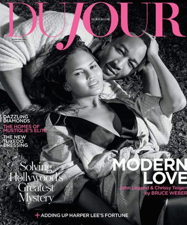 Photographer Bruce Weber shot John Legend and Chrissy Teigen for the latest cover of DuJour magazine. Photo: DuJour.