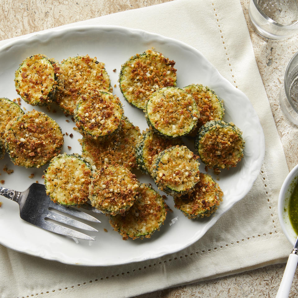 Oven-Fried Panko-&-Parmesan-Crusted Zucchini