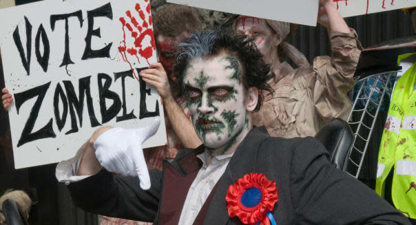 Vote Zombie - a publicity stunt 3 days before the London Mayoral Election