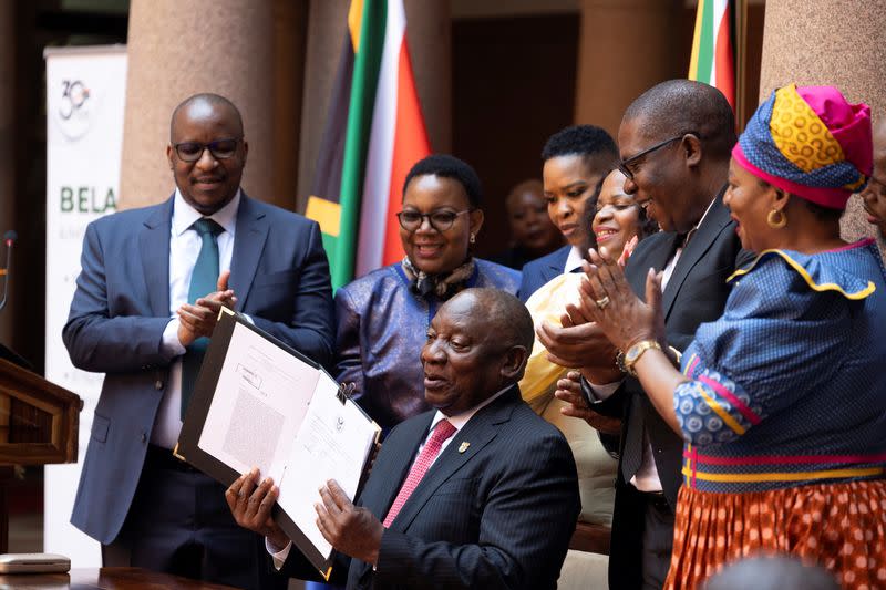 South Africa's President Ramaphosa signs into law the Basic Education Laws Amendment