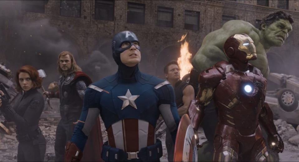The Avengers team in "The Avengers."