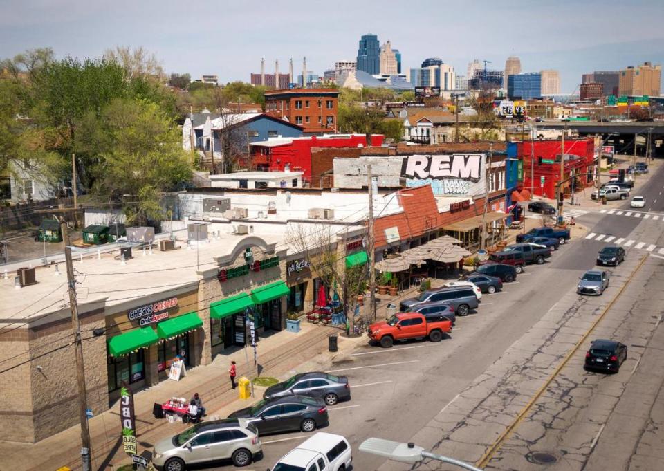 The shops and restaurants along Southwest Boulevard.