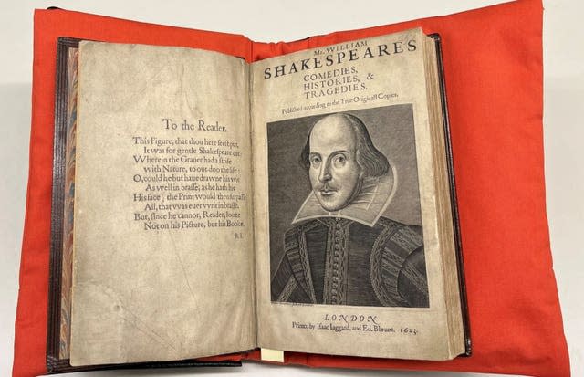 Shakespeares erstes Folio, ausgestellt in der Guildhall Library – London