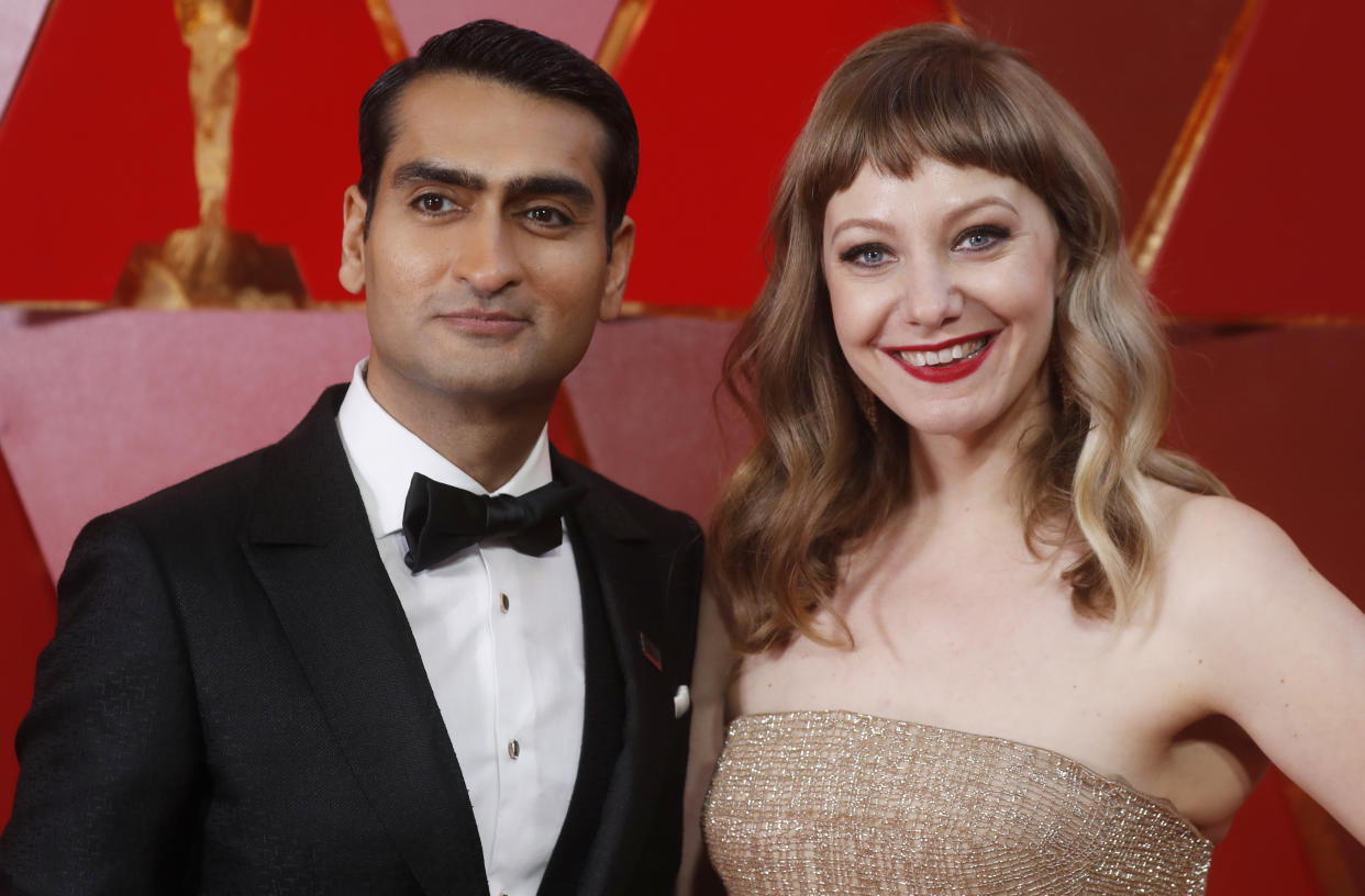 Kumail Nanjiani (with wife Emily V. Gordon at the 2018 Oscars) expressed his frustrations about the ongoing coronavirus pandemic. (Photo: REUTERS/Carlo Allegri)