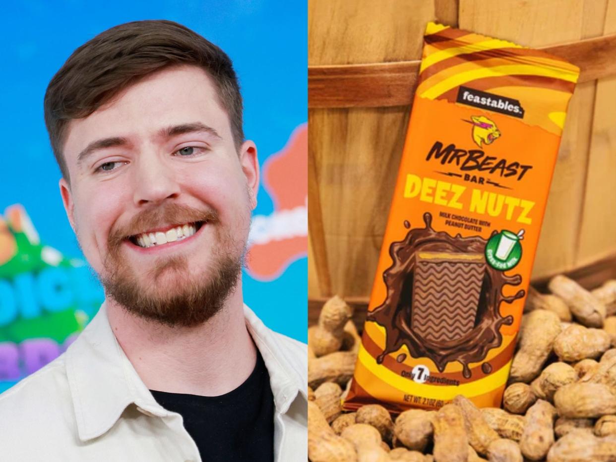 MrBeast candy bar feastables deez nuts