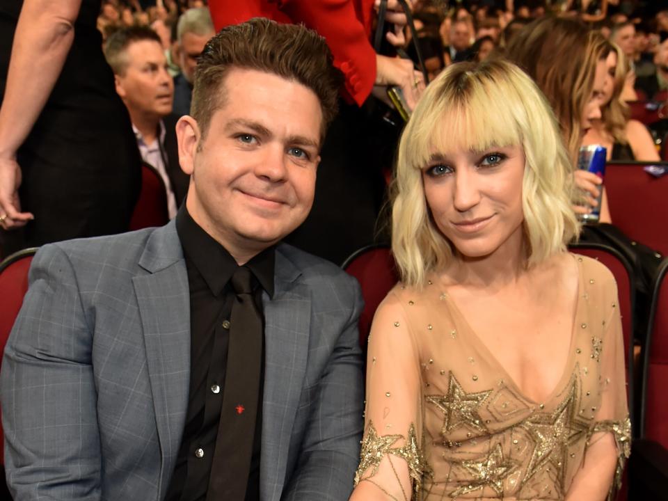 Jack Osbourne (L) and guest attend the 2019 American Music Awards at Microsoft Theater on November 24, 2019 in Los Angeles, California