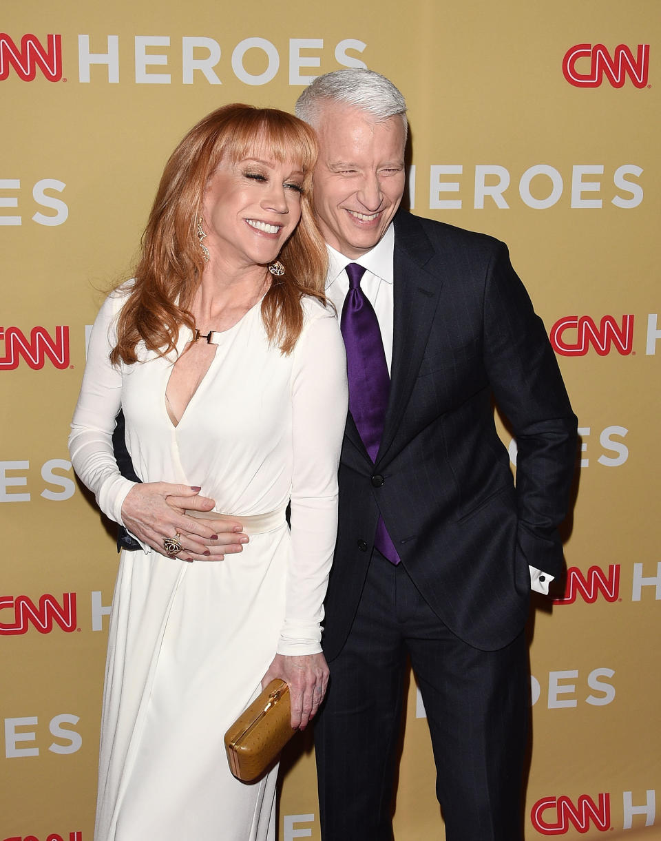 Kathy Griffin and Anderson Cooper in 2014. (Photo: Andrew H. Walker via Getty Images)