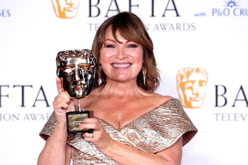 Lorraine Kelly after receiving the BAFTA Special Award at the BAFTA TV Awards 2024 -Credit: PA