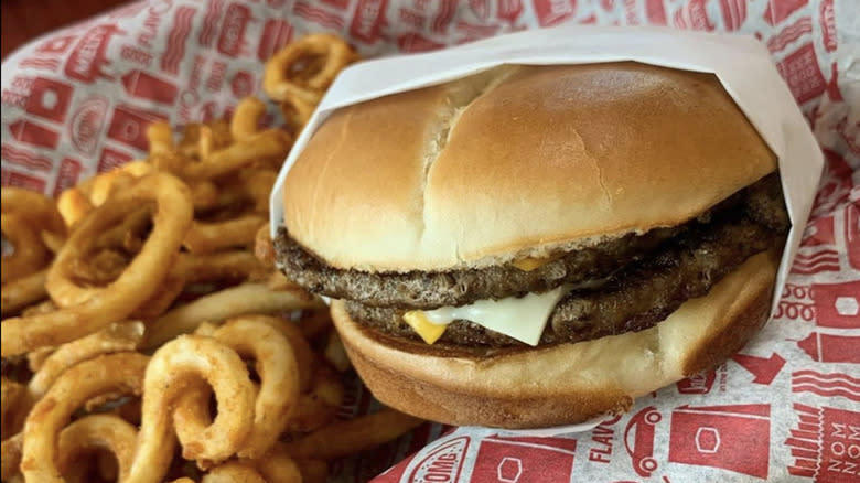 jack in the box burger and curly fries