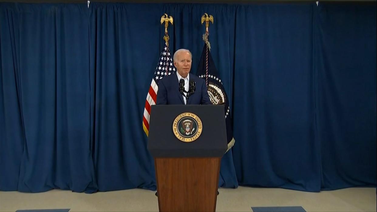 President Joe Biden condemned political violence as he addressed the incident at Donald Trump's rally