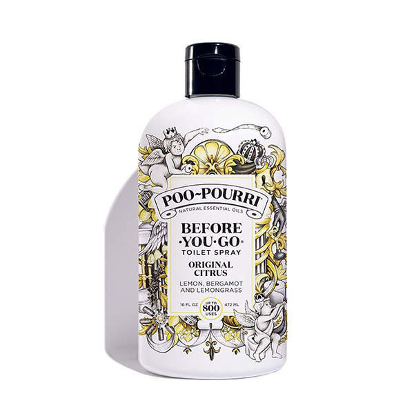 Poo-Pourri Before-You-Go Toilet Spray 16 oz Refill Bottle, Original Citrus Scent. (Photo: Amazon)