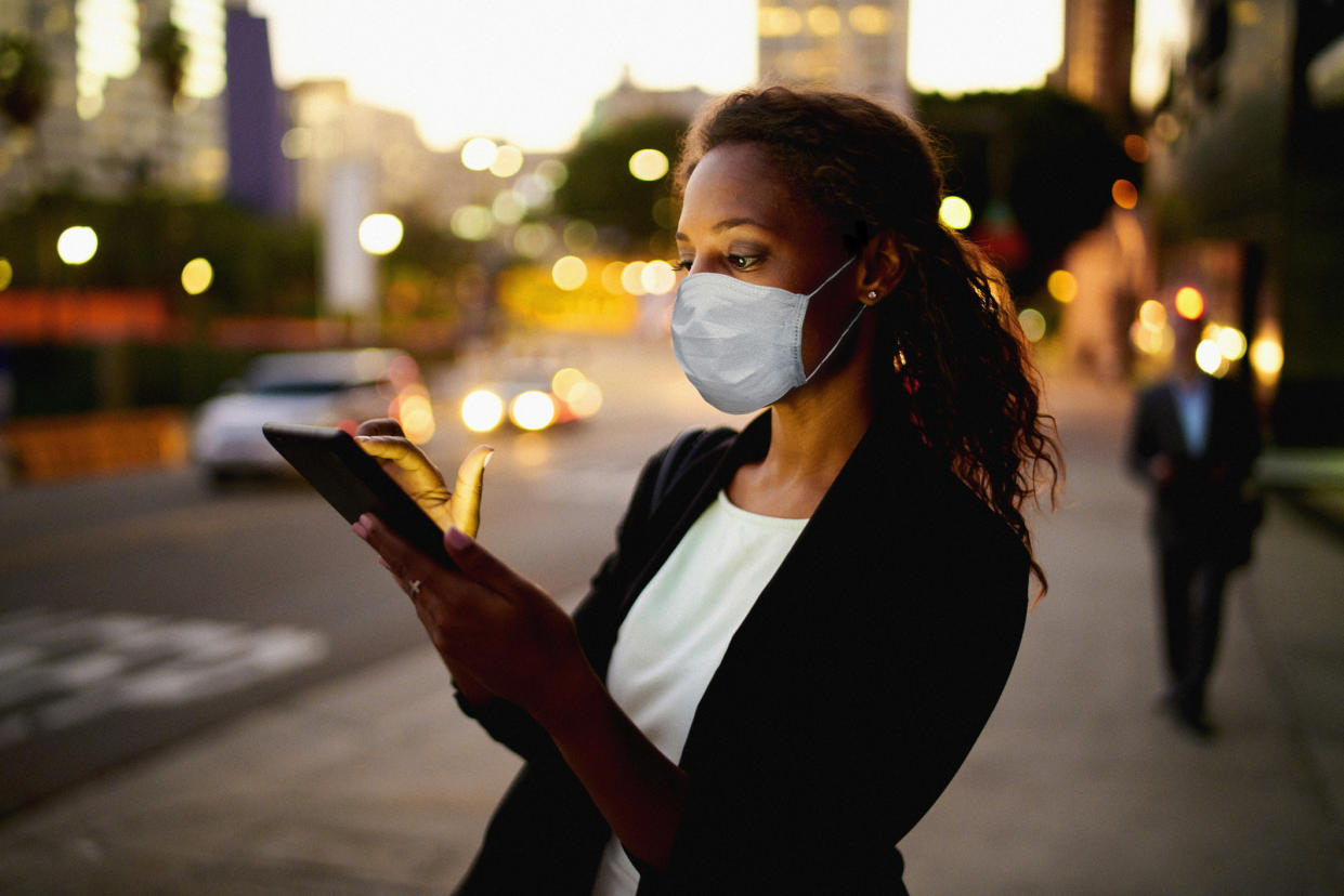 The BMA have recommended face masks be worn outside when social distancing isn't possible. (Getty Images)