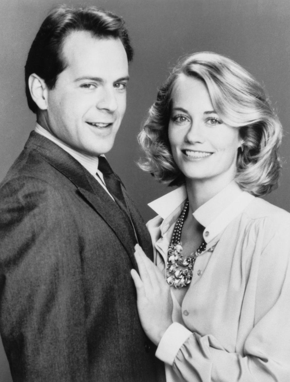 Bruce Willis and Cybill Shepherd in 'Moonlighting' 1985 Cybill Shepherd movies and TV shows