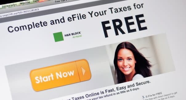 H&R Block tax preparation website