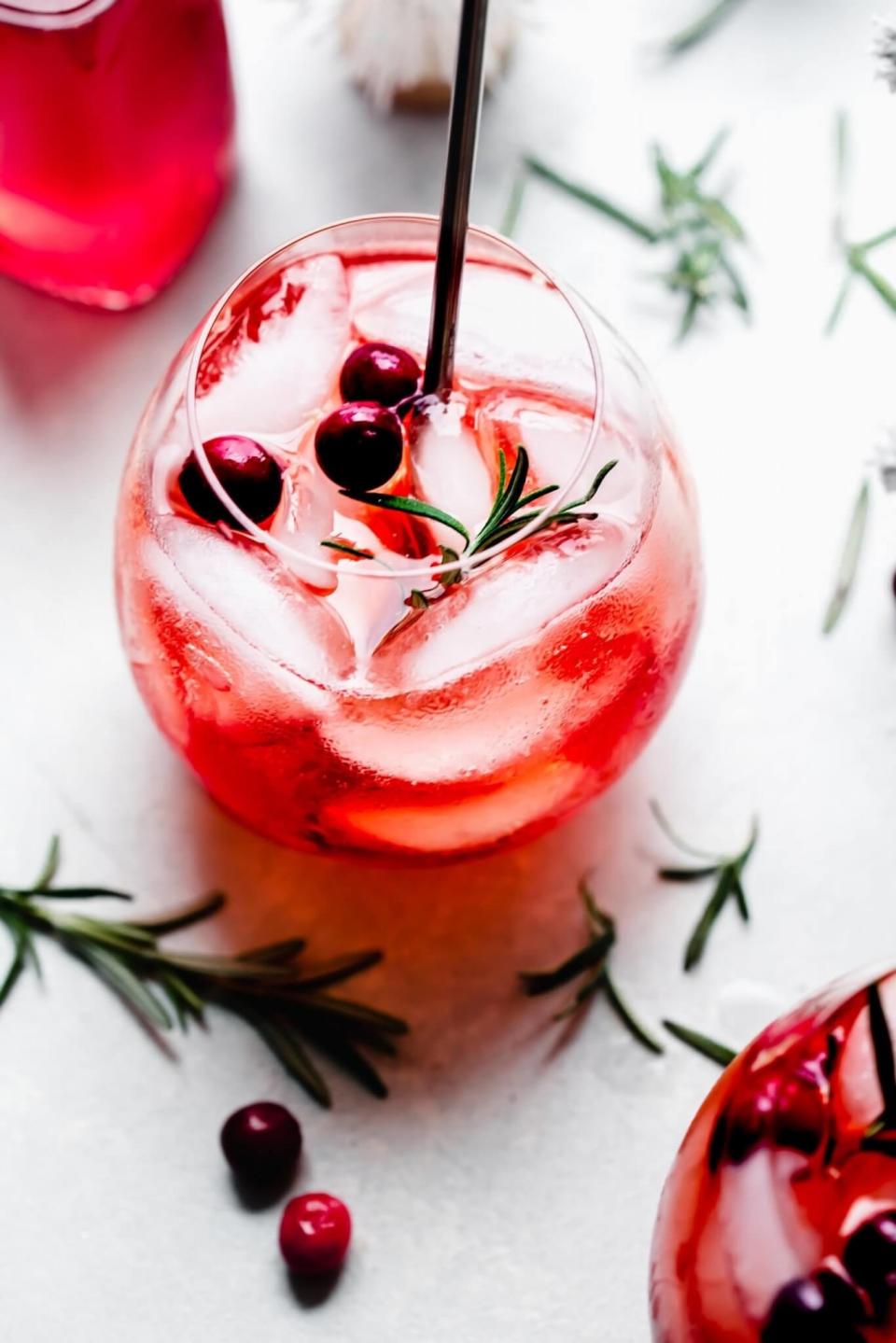 Winter Cranberry Aperol Spritzes