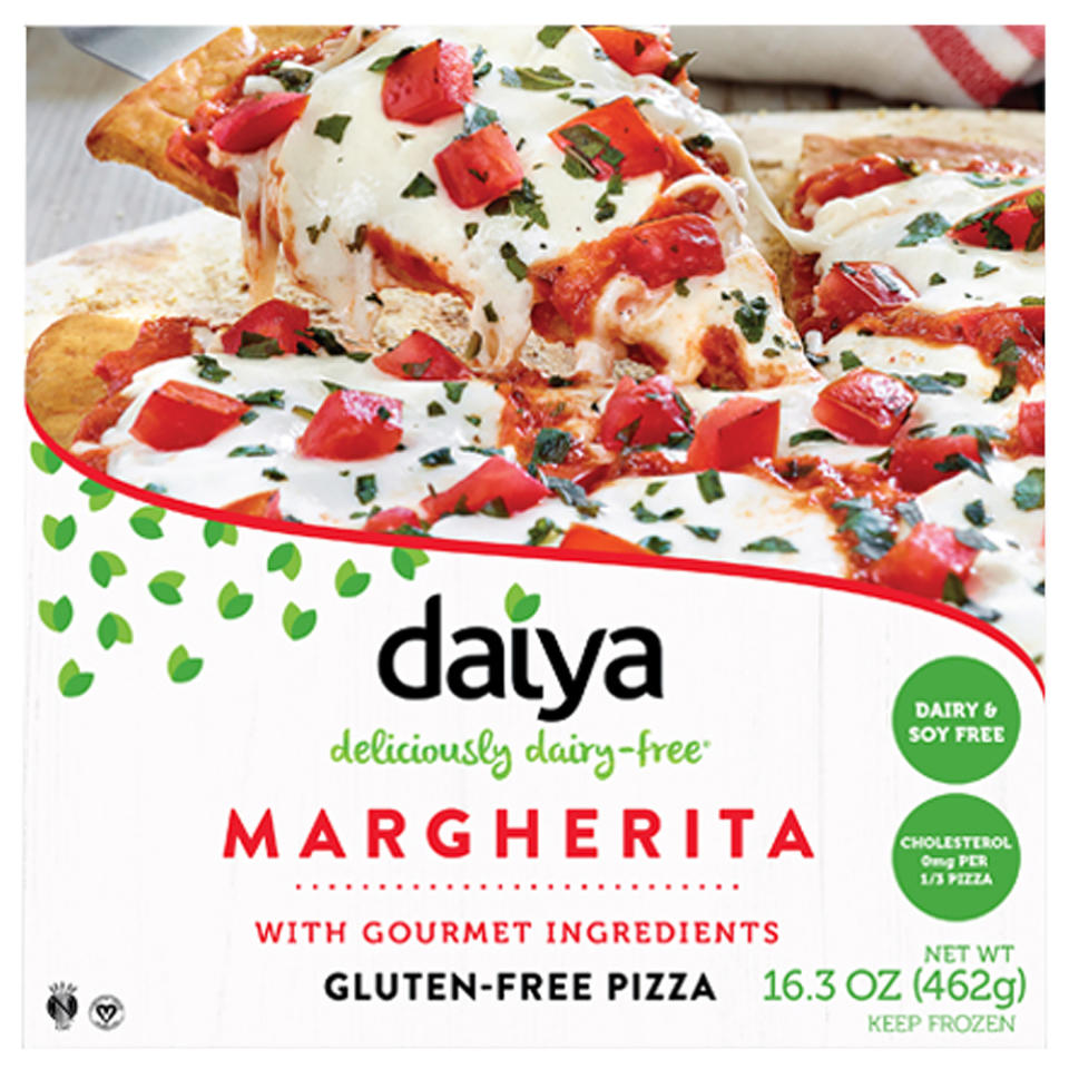 <p>Pizza, like death and taxes, is simply a necessity. It's not something I was willing to give up when I went gluten free and it's not something I'm willing to give up during my time as a vegan. Fortunately, Daiya knocks it out of the park with seven ... SEVEN ... delicious pizza substitutes, none of which are soggy nor cardboard-y. Pro tip: Buy or make extra marinara dipping sauce and it's like you never had to forfeit Domino's. Find it <a rel="nofollow noopener" href="http://daiyafoods.com/find-us/where-to-buy/" target="_blank" data-ylk="slk:here;elm:context_link;itc:0;sec:content-canvas" class="link ">here</a>.</p>