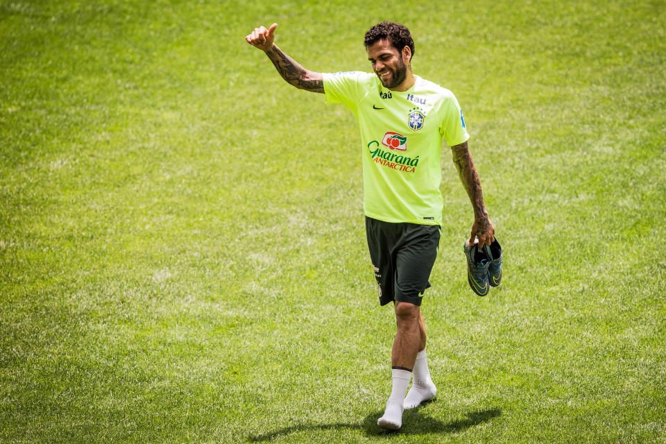 ***ARQUIVO***SÃO PAULO, SP - O lateral-direito Daniel Alves em sua passagem pela seleção. (Foto: Eduardo Anizelli/Folhapress)