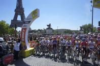 <p>Le Tour de France féminin a été lancé ce dimanche à Paris.</p>