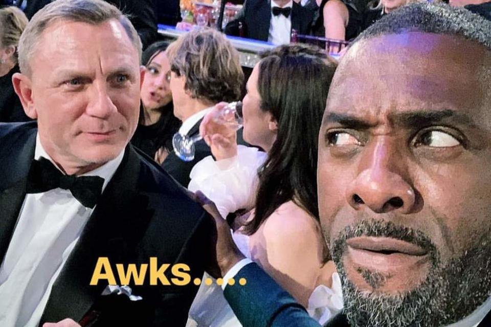 Golden Globes: Idris Elba fuels Bond rumours with Daniel Craig selfie