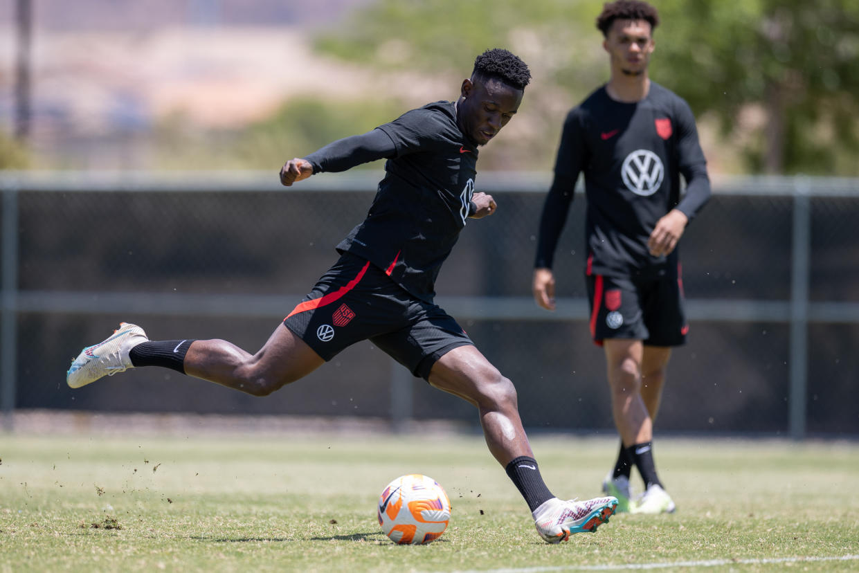 Folarin Balogun, who is coming off a 21-goal season in France’s Ligue 1, steps into the USMNT spotlight this week in the CONCACAF Nations League. (Photo by John Dorton/USSF/Getty Images for USSF)