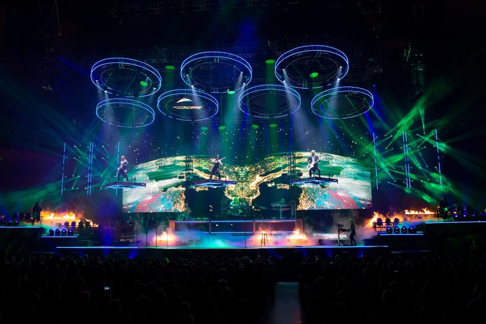 Trans-Siberian Orchestra, seen here in 2018 at the Erwin Center, will play their holiday rock on Dec. 7 at the Moody Center.