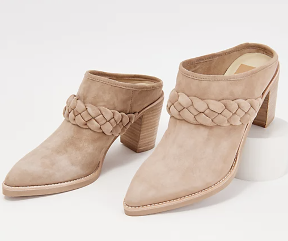 Dolce Vita Braided Suede Heeled Mules - Serla