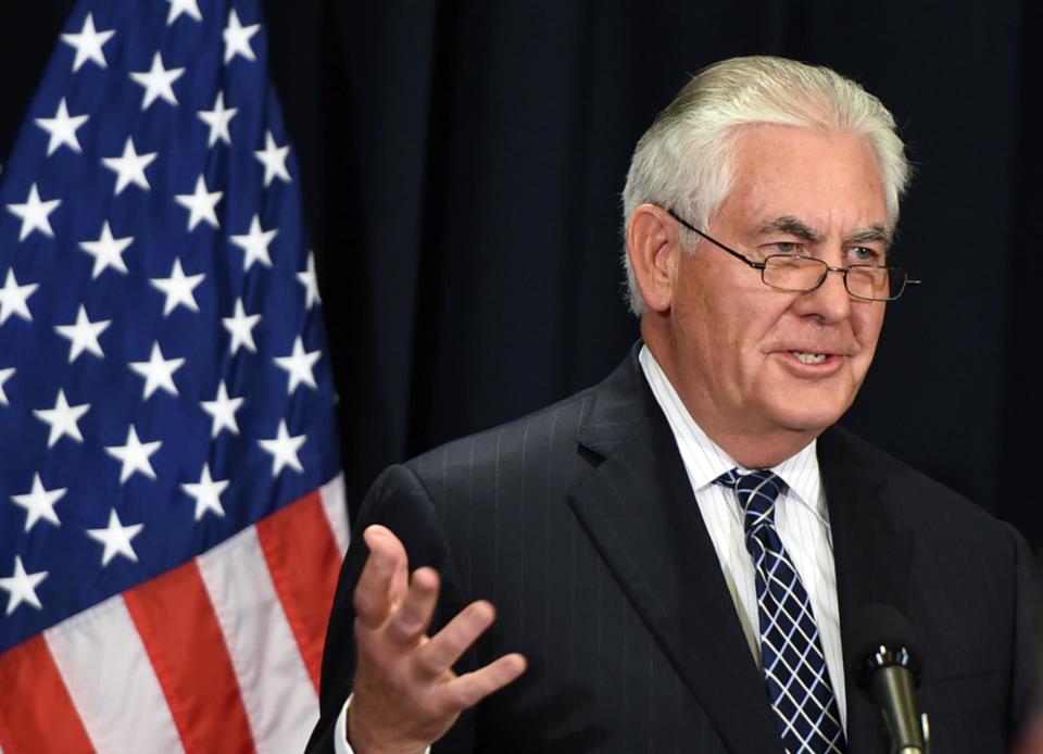 US Secretary of State is set to travel to Manchester and then meet with UK Foreign Minister Boris Johnson: FAYEZ NURELDINE/AFP/Getty Images