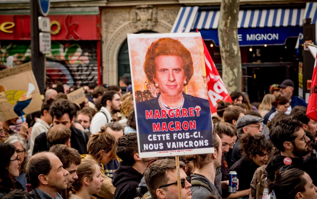 Inter-union demonstration against the pension reform project in Paris - Zuma Press / eyevine