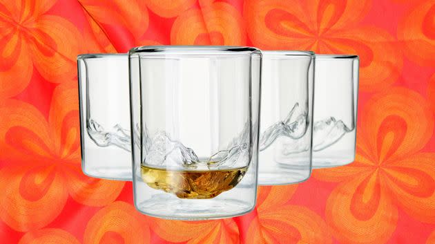 Huckberry's infamous mountain-inspired whiskey glasses are $20 off right now.