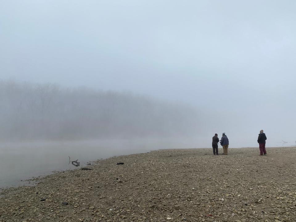 Fog reduced visibility and photo opportunities during the annual eagle tour Jan. 27 at the DTE Monroe Power Plant.