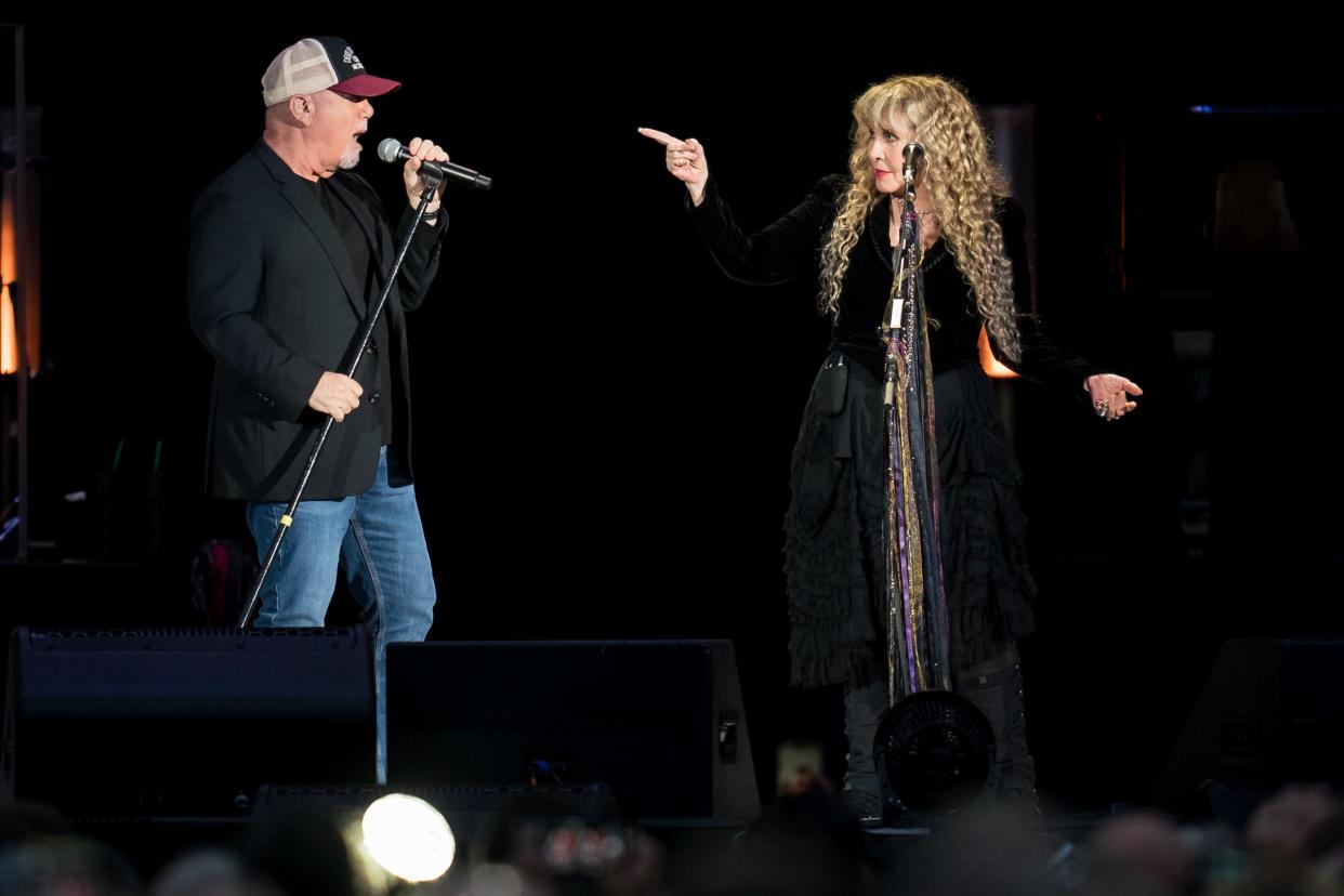 Pop music icons Billy Joel and Stevie Nicks will perform together at Ohio Stadium on Saturday.