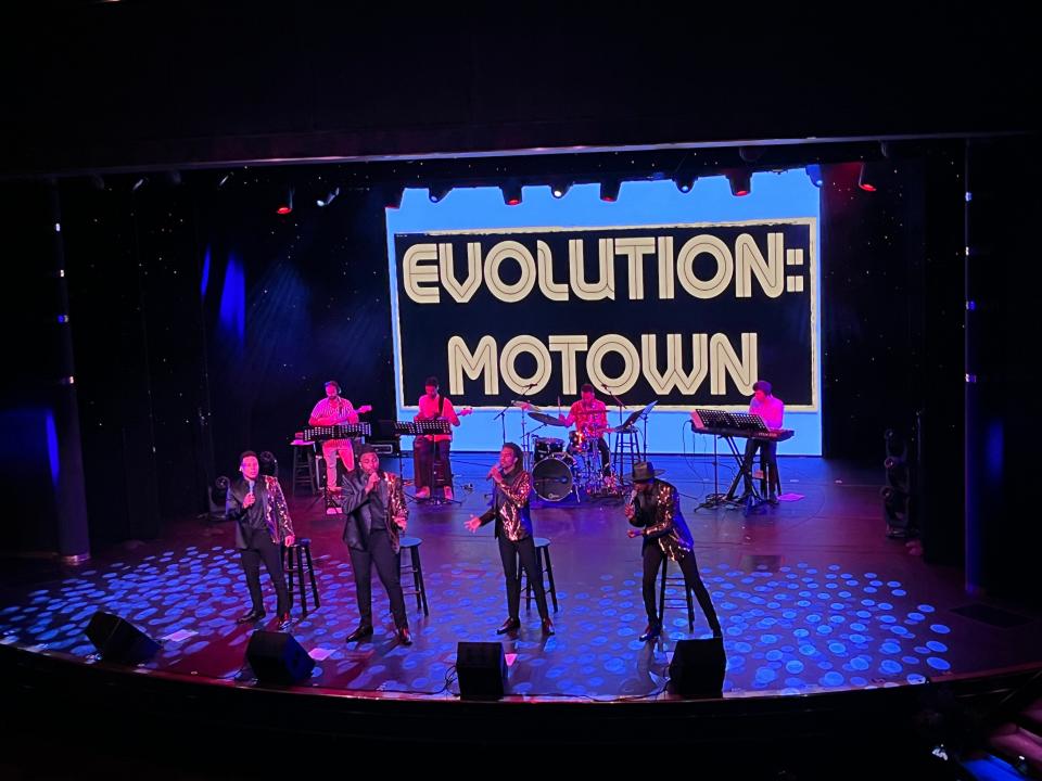 evolution: motown show on cruise ship with performers on stage