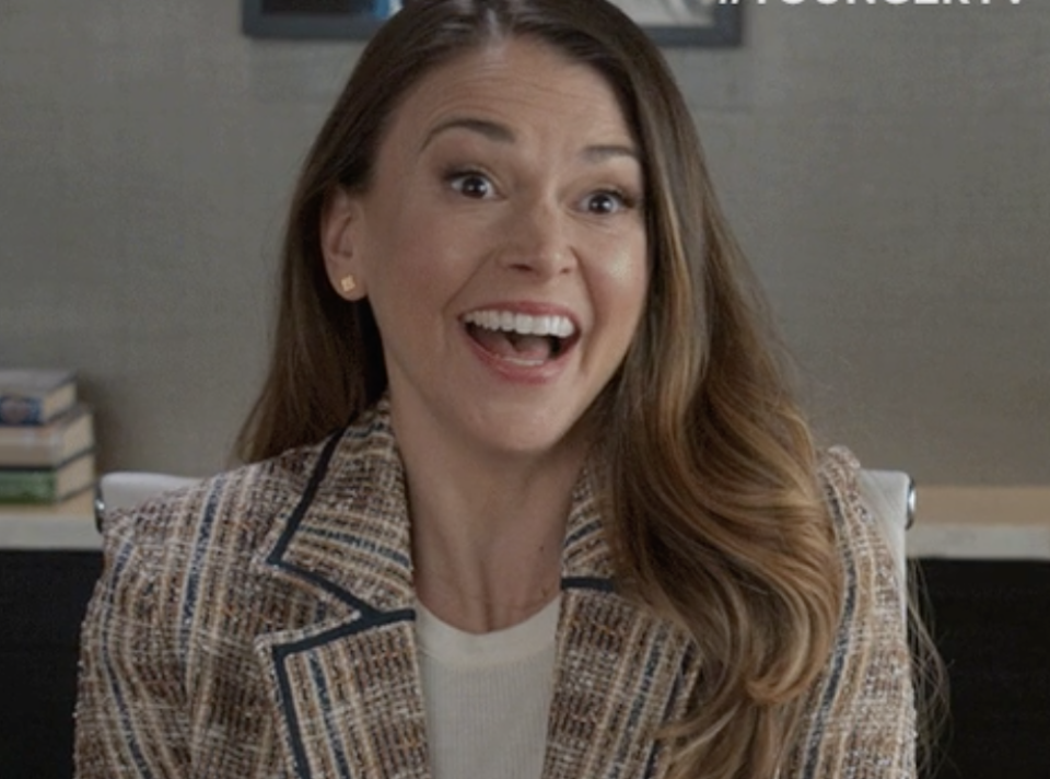 sutton foster faking a laugh