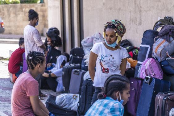 Ethiopian domestic workers sleeping rough outside their embassy in Beirut say some haven’t been paid in a year (Bel Trew)