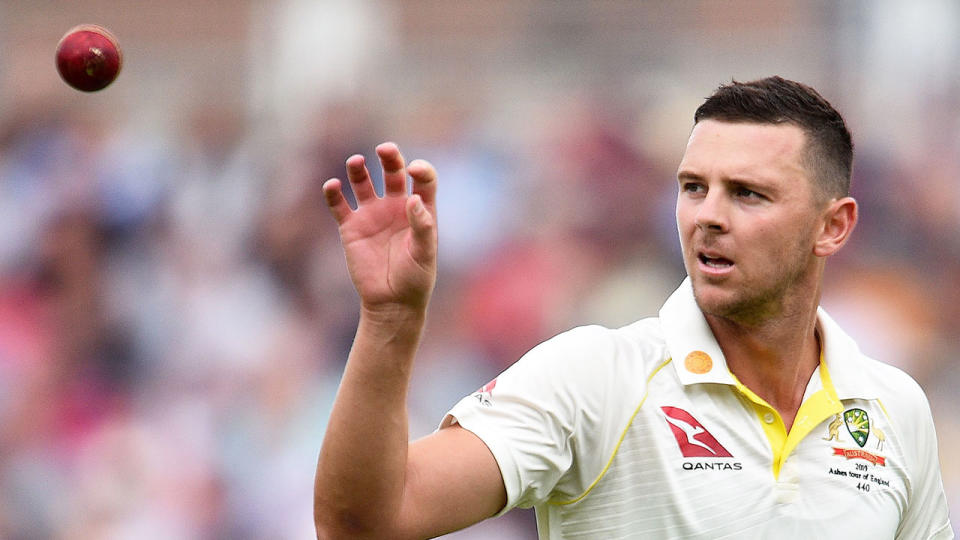 Seen here, Aussie fast bowler Josh Hazlewood.