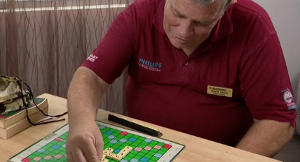 Gold Coast man David More has been banned from playing Scrabble in Queensland. Source: A Current Affair