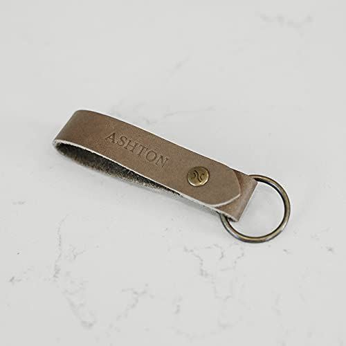 20) Personalized Leather Keychain