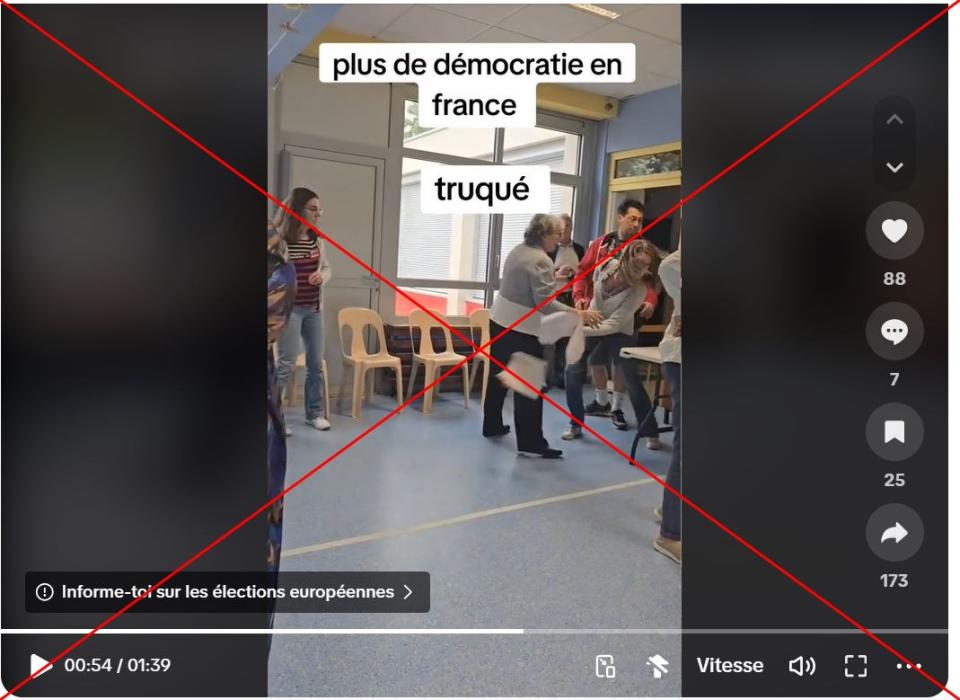 <span>Capture d'écran d'une vidéo TikTok prise le 11/06/2024</span>