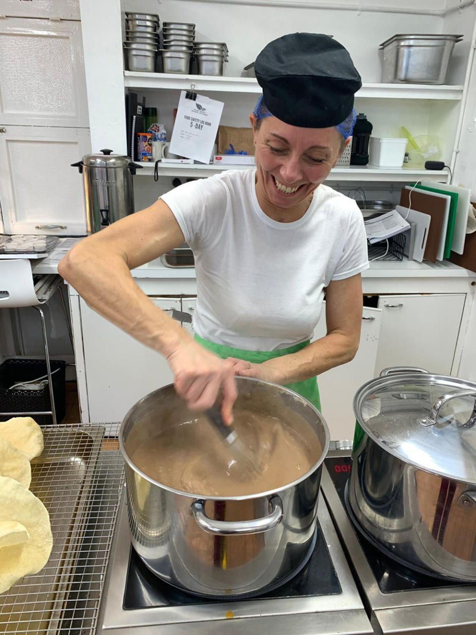 Anna working hard in the kitchen (Collect/ PA Real Life)