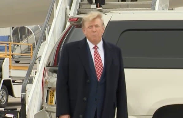 Trump arrives in Scotland (Sky News)