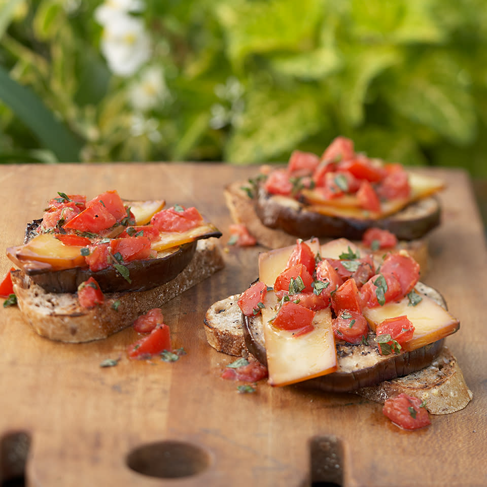 Cheesy Eggplant Burgers