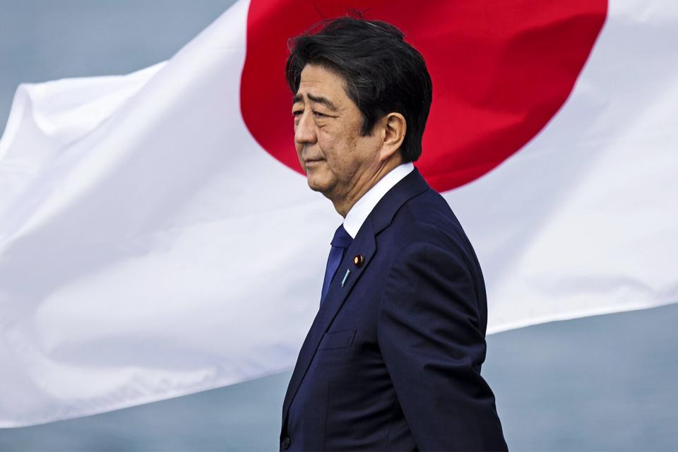 HONOLULU, HI - DECEMBER 27: Japanese Prime Minister Shinzo Abe at Joint Base Pearl Harbor Hickam's Kilo Pier on December 27, 2016 in Honolulu, Hawaii. Abe is the first Japanese prime minister to visit Pearl Harbor with a U.S. president and the first to visit the USS Arizona Memorial. (Photo by Kent Nishimura/Getty Images)