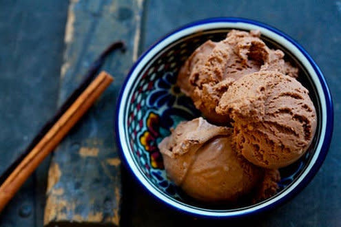 <strong>Get the <a href="http://www.simplyrecipes.com/recipes/mexican_chocolate_ice_cream/" target="_blank">Mexican Chocolate Ice Cream recipe</a> from Simply Recipes</strong>