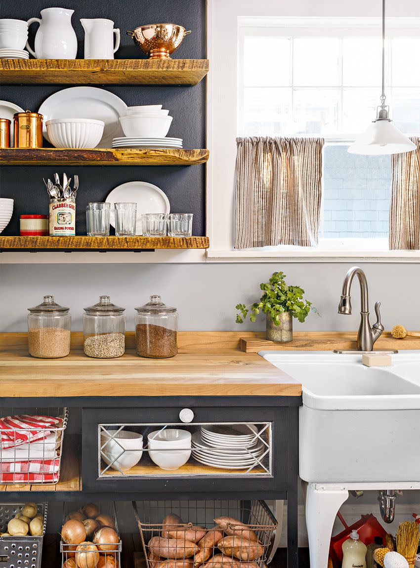 bookshelf style ideas floating shelves in a kitchen