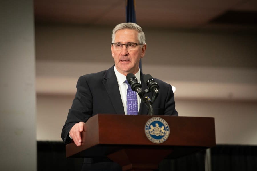 Governor Josh Shapiro spoke at the PA Farm Show’s Elected Officials Luncheon, along with US Secretary of Agriculture Tom Vilsack and Pennsylvania Department of Agriculture Secretary Russell Redding. Pictured here is PA Department of Agriculture Secretary Russell Redding delivering remarks during the event. January 10, 2024. Harrisburg, Pennsylvania.