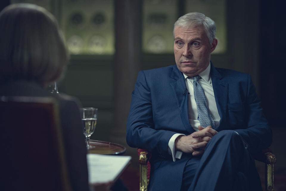 SCOOP on Netflix sees Rufus Sewell as Prince Andrew (first look above).